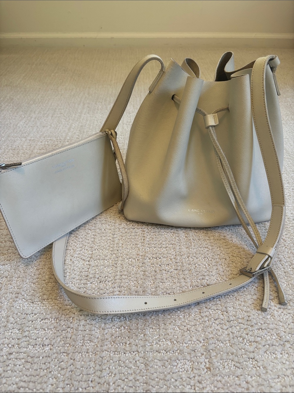 Lancaster Paris Large bucket bag - ECRU